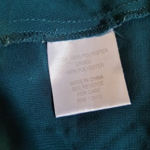 Modcloth Green dress Fall Winter 4X 4XL Semi Sheer Missing Slip - Picture 7 of 7